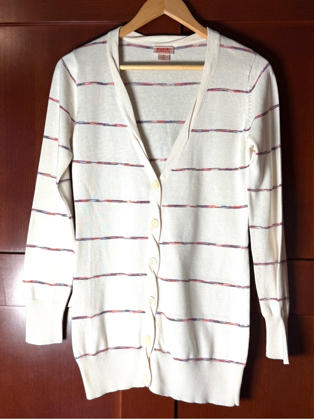 Mossimo Girls Multi-Color Striped Cardigan Sweater Size XL